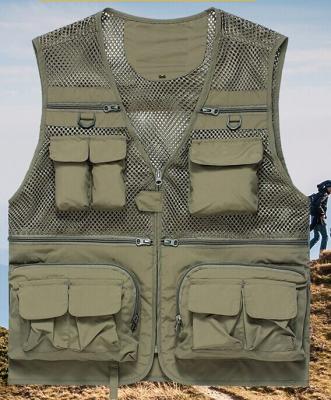 China Anti-pilling sleeveless vests Custom Logo Army Green anti-pilling promotion for sale