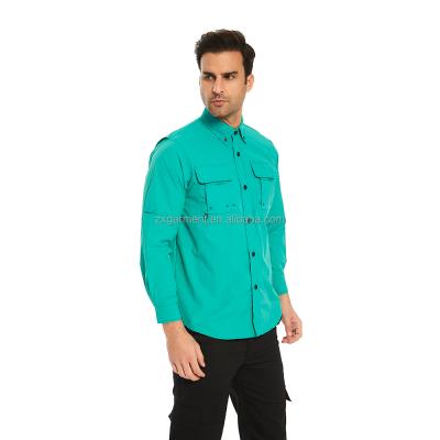 China Cheap Custom Anti-UV Men's Anti-UV Shirts Factory Price Lightweight Quick-drying Vented Back Fishing Shirt for sale