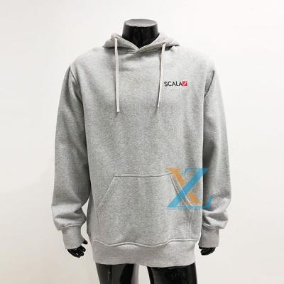 China Custom Gray Men Anti-pilling Fleece Hooded Sweatshirt Thick Fleece Pullover Hoodies Outdoor Sports Anti-pilling for sale