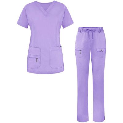 China Professional Hospital Srubs Medico Women Maternity Hospital Polyester Spandex Rayon Uniform Uniforms Scrubs Nurse Tops for sale