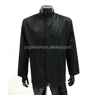 China restaurant & bar restaurant & Custom Comfortable Black Bar Wholesale 100%Cotton Chef Work Coat for sale