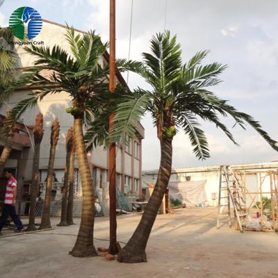 China Fake Coconut Tree Plastic Waterproof Artificial Palm Tree for sale