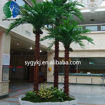 China Price Anti-UV Steel Artificial Plants Date Palm Outdoor Lighting Led Coconut Light Dubai for sale