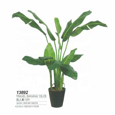 China Plant 13 Travel Banana Tree Real Touch Plastic Leaf Artificial LEAVES for sale