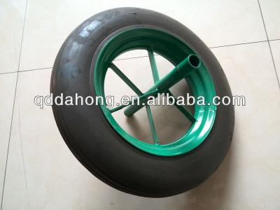 China 14x4 14x4 solid rubber wheels for sale