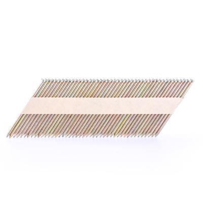 China 28&34 Degree Flip Flat Head Nails /Paper Paper Tape Strip Nails / Paper Assembled Nail for sale