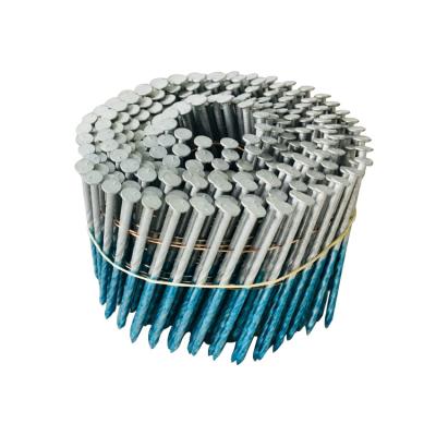 China Factory Supply Flat Conical Flat Head MG Thread Coil Nails 15 Degree Screw Umbrella Bright Head Nail for sale