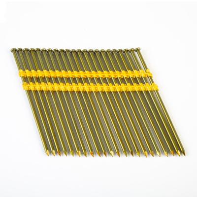 China Stainless Steel Flat Plastic Collated Nails For Wooden House for sale