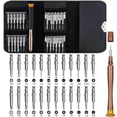 China Steel 25 in 1 Precision Torx Screwdriver Bit Set Screwdriver Kit Screwdriver Set For Xiaomi DIY Tools Mobile Phones Repair Tools for sale