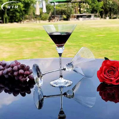 China Is not diamond crystal cocktail glass manufacturers wholesale champagne glasses can be customized goblet for sale