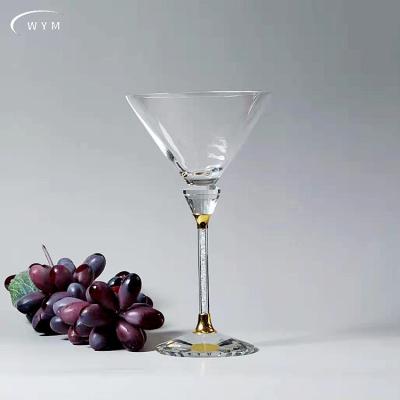 China Is not the big manufacturer Wholesale Latest Design Crystal Diamond Cocktail Glass Customizable Cocktail Glass for sale