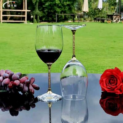 China Is not goblet factory wholesale champagne glass latest design can be customized crystal diamond red wine glass for sale