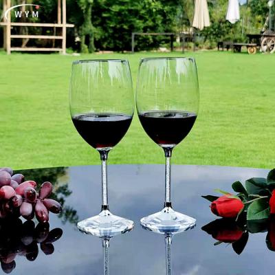 China Factory wholesale modern champagne glass goblet cocktail glass can be diamond customized crystal wine glass for sale