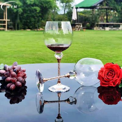 China Isn't the Latest Design Goblet Manufacturer Grape Wine Wholesale Diamond Customizable Crystal Wine Glass for sale