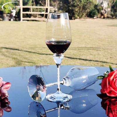 China Manufacturer Modern Factory Tumbler Wholesale Cocktail Glass Can Be Customized Diamond Red Wine Crystal Glass for sale