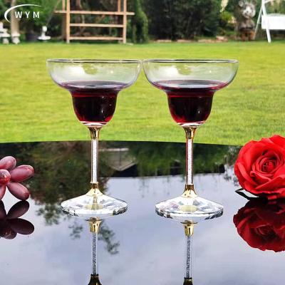 China Manufacturer Latest Design Modern Wholesale Customizable Gift Box Packaging Customizable Diamond Red Wine Crystal Glass for sale