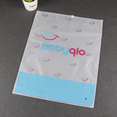 China Recyclable Custom Transparent Clothing Packaging Bags Plastic Zipper Apparel Zipper Pouches Free Design for sale