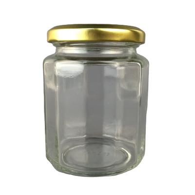 China 290ml Canned Food Dodecagon Glass Jar for sale