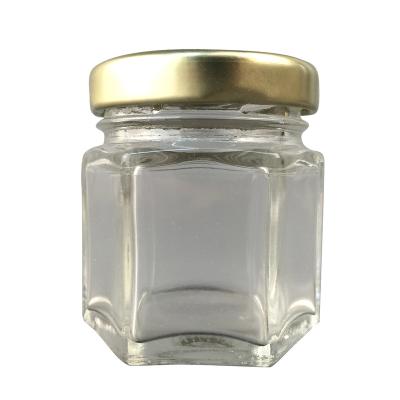 China Food Manufacturers Wholesale 45ml Hexagon Mini Boxed Glass Bottles Bang Glass for sale