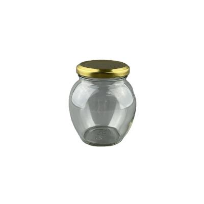 China High quality new canned food clear 354ml dodecagon portable square glass jar for canned food for sale