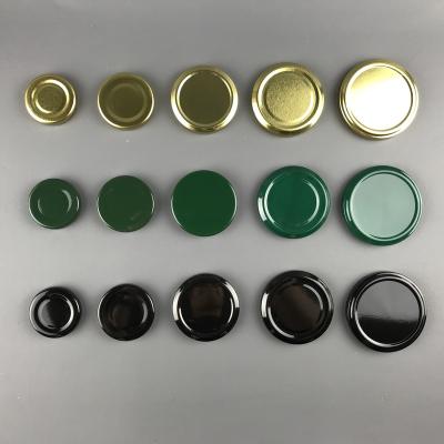 China Pilfer Proof 43mm 48mm 58mm 63mm 70mm Non Twist Off Lids Tinplate Metal Hook Cap For Glass Jar for sale