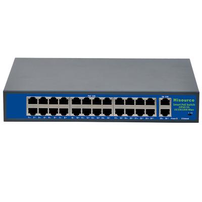 China High quality poe 10 100 1000Mbps 24 port POE switch MCU chipset for sale