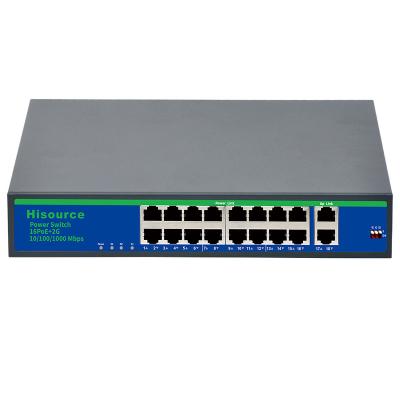 China POE 24V Passive 18 Port PoE Switch 100/1000Mbps For IP Camera Phone for sale