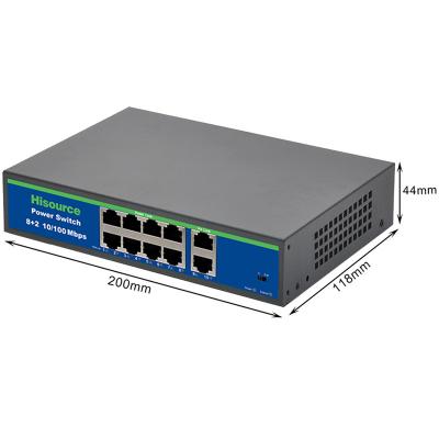 China POE 15V 8 POE Switch 10/100M Network Switch Building Left Intercom for sale