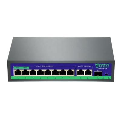 China POE AI POE SWITCH 52V 8 10 100 1000M VLAN QoS LEFT PORT PRIORITY for sale