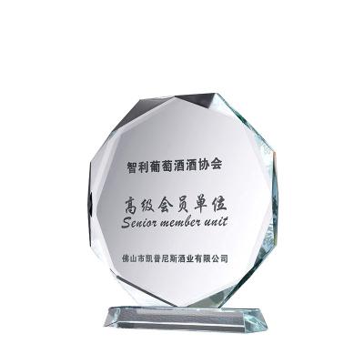 China 2020 New Design China Canton White k9 Crystal Glass Trophy Optical Personality Custom Trophy Crystal Award Trophies for sale