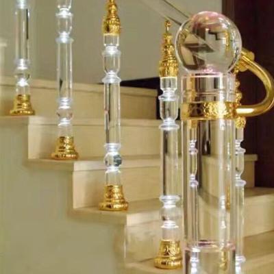 China High Decoration Fashion Crystal Stair Railing Glass Decorative Building Pillar for sale