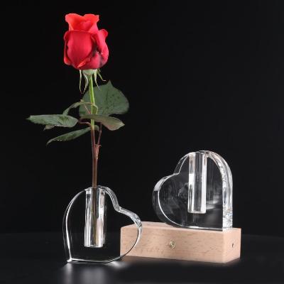 China CLASSIC custom heart k9 shape crystal vase decoration for sale