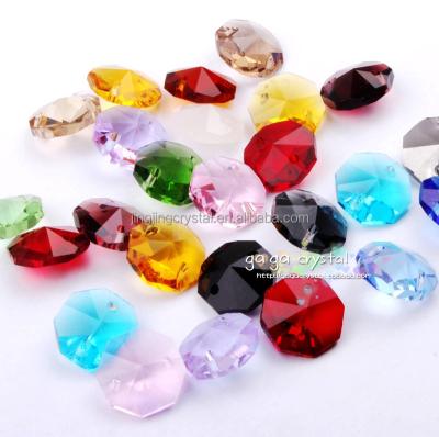 China China Crystal Chandelier Parts 14MM Crystal Octagon Beads for sale