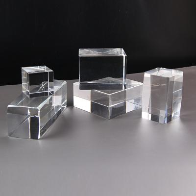 China Clear white hot sale china k9 crystal block for 3D laser engraving for sale