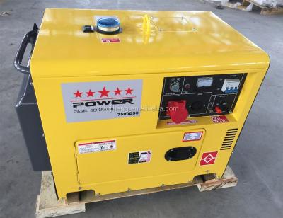 China FSH(Generator)6.5kw silnet portable diesel generator air cooled with ISO,CE certificate for sale