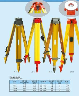 Chine Trépied en bois durable pour la station totale, niveau automatique, GPS avec la couleur rouge à vendre