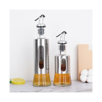 China Food Good Prices Clear Glass Products Convenient And Durable Oil Bottle Kitchen Cooking For Food for sale