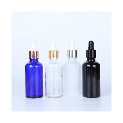 China 2021 New Designed Brown Blue Black Clear Matte Glass Products Convenient And Durable Cosmetic Dropper Bottle For Cosmetic for sale