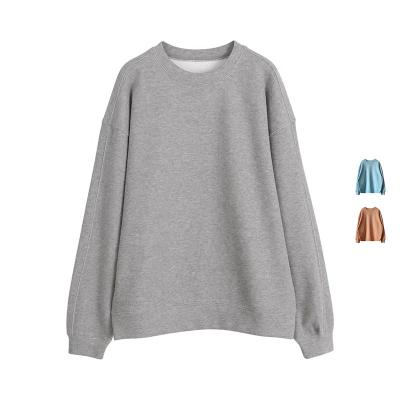 China 380gsm Anti-wrinkle thick fluffy oversized sweatwear for women spring o neck women's pullover sweater KON PERFECTION for sale