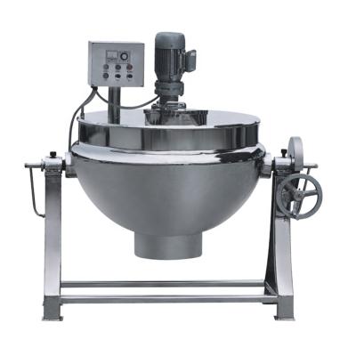 China Vegetable Processing Plant Chocolate Cooking Equipment Pot Dairy Machinery Electric Heating Tilting Jacket Inclined Kettle with Stirrer 20L-2000L 100 for sale