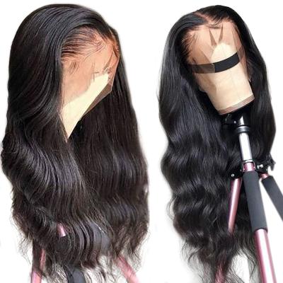 China Long Body Wave Swiss Lace 18 Inch Straight Hair Wig China Natural Color For Women Raw Indian Hair Colored 100% Full Lace Wig for sale