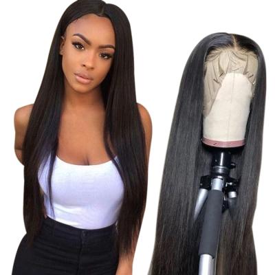 China Long Body Wave China Natural Color Straight Human Hair Swiss Lace Wig For Indian Raw Colored Women Hair Lace Front Wig 100% for sale