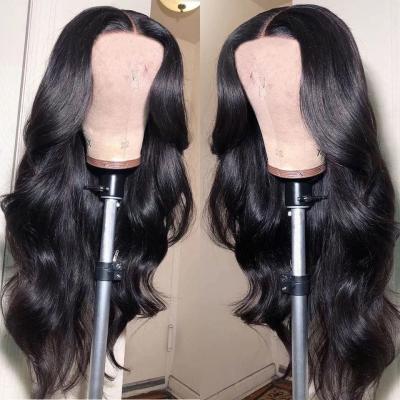 China Body Wave Pre Plucked Full Closure Remy Glueless Body Wave Human Peruvian Hairline HD Lace Bandage Hair Lace Front Wigs With Baby Hair for sale