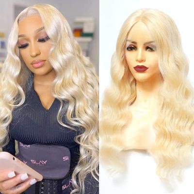 China Wholesale cheap russian blonde 613 human hair lace front wig good quality body wave china lace wig sellers price for sale