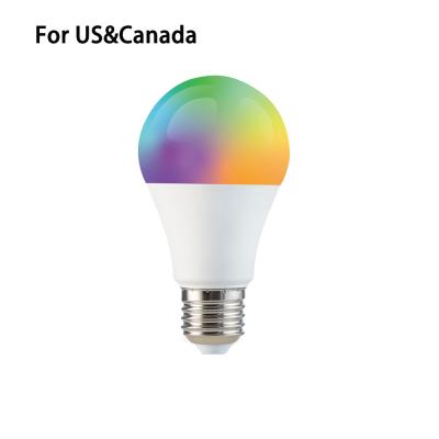 China Multicolor Warehouse Light A60 USA Canada RGBCW 7 10 11W Smart WiFi BLE LED Bulbs Compatible For Alexa And Google Home OEM Factory for sale