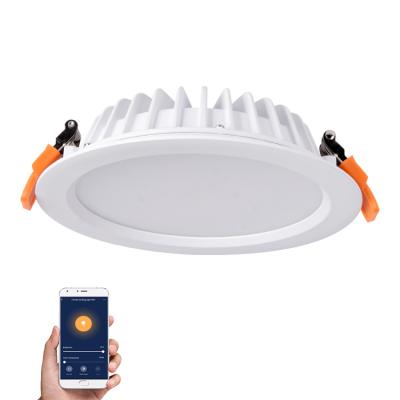 China Adjustable Choices 7w 12w 24w Smd Dimmable Commercial Embeded Wifi Control Support Multi-scene CCT Led Downlight for sale