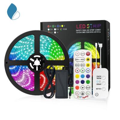 China 5/10/15/20m Residential Decoration IP20/65 Color Changing 5050 Remote Control RGB LED BLE LED Strip Lights for Room, Party, Bedroom for sale