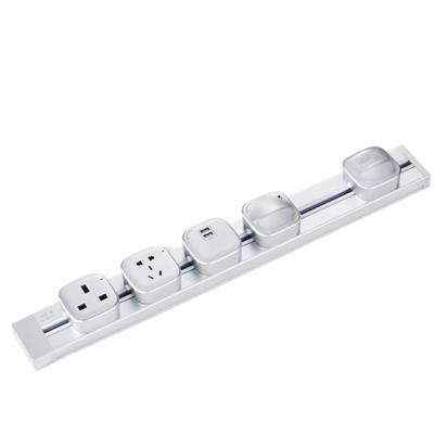 China Office Power Rail Track System Multi Function Multi Functional Smart Electric Outlet Outlet / Multi Track Electric Power Outlet for sale