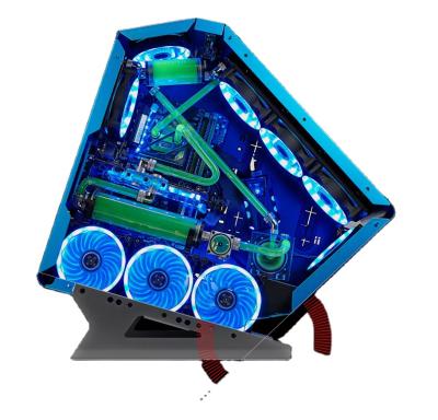 China Beast side triangle gaming case ATX gaming case large cooling transparent atx case for sale