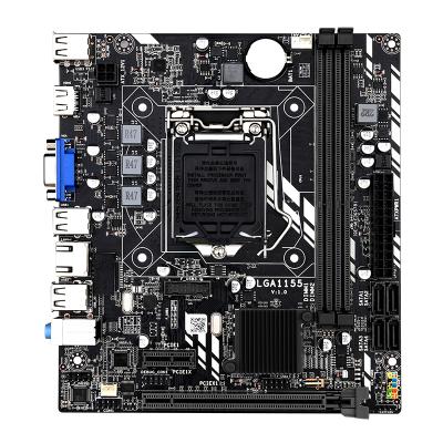 China Supplier Gaming Computer Motherboard H61M LGA1155 DDR3 Desktop Divine Motherboard H61 for sale